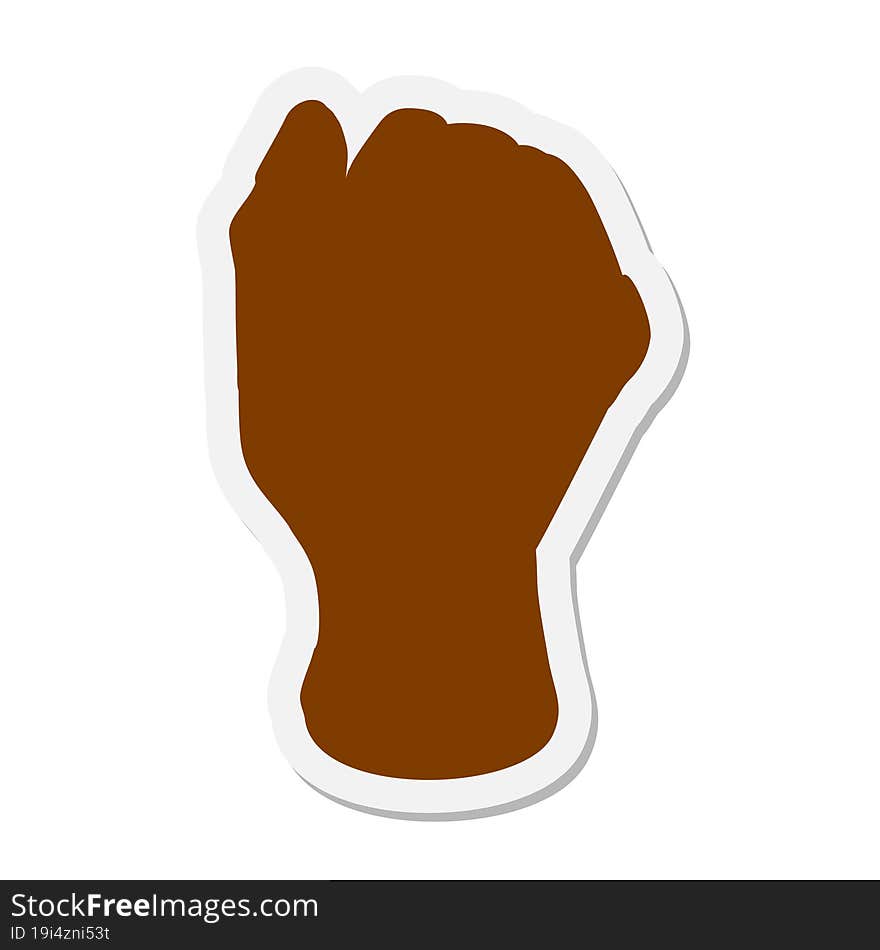 hand in fist sticker