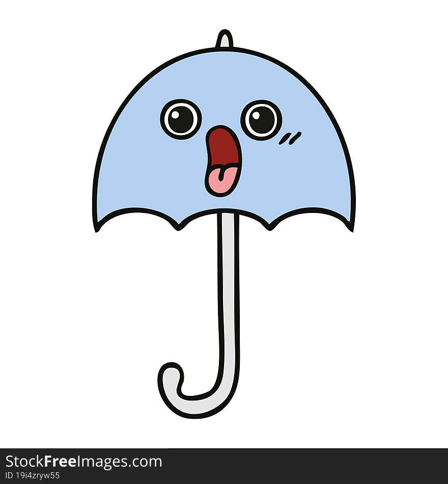 cute cartoon of a umbrella. cute cartoon of a umbrella