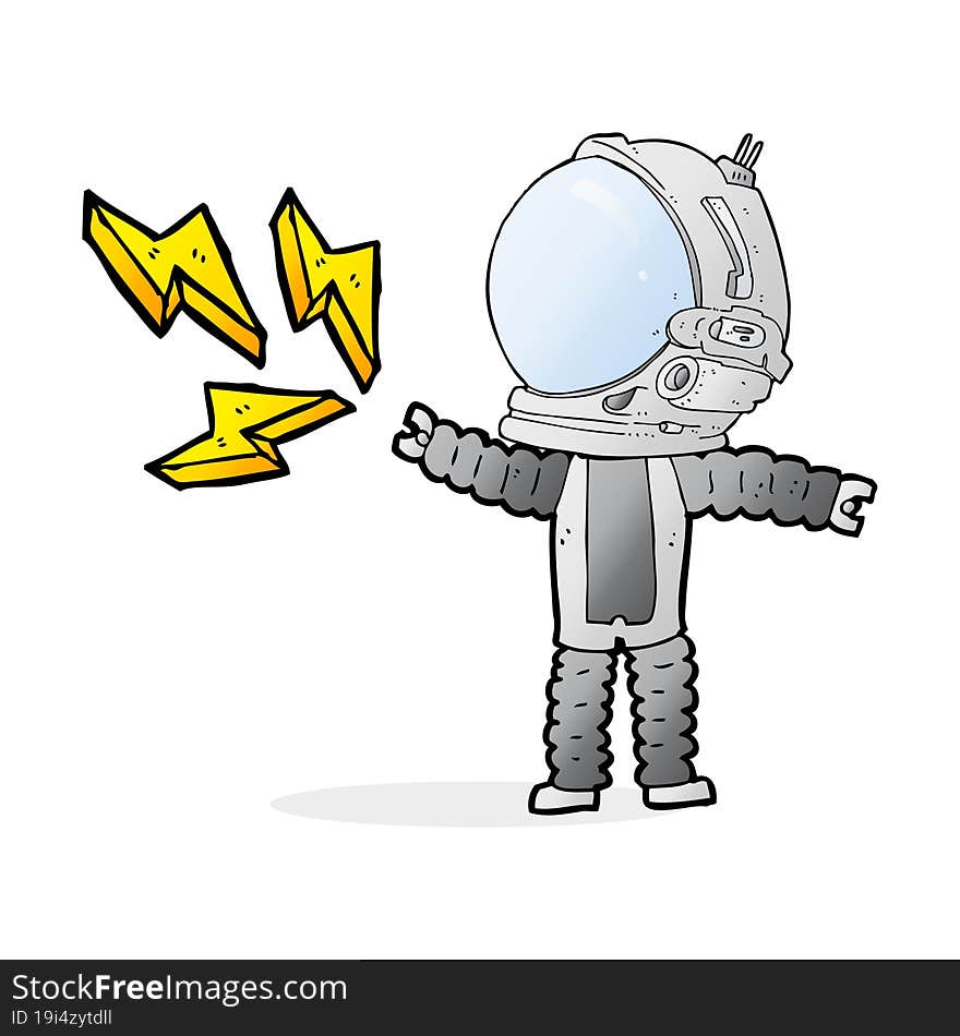 cartoon space man