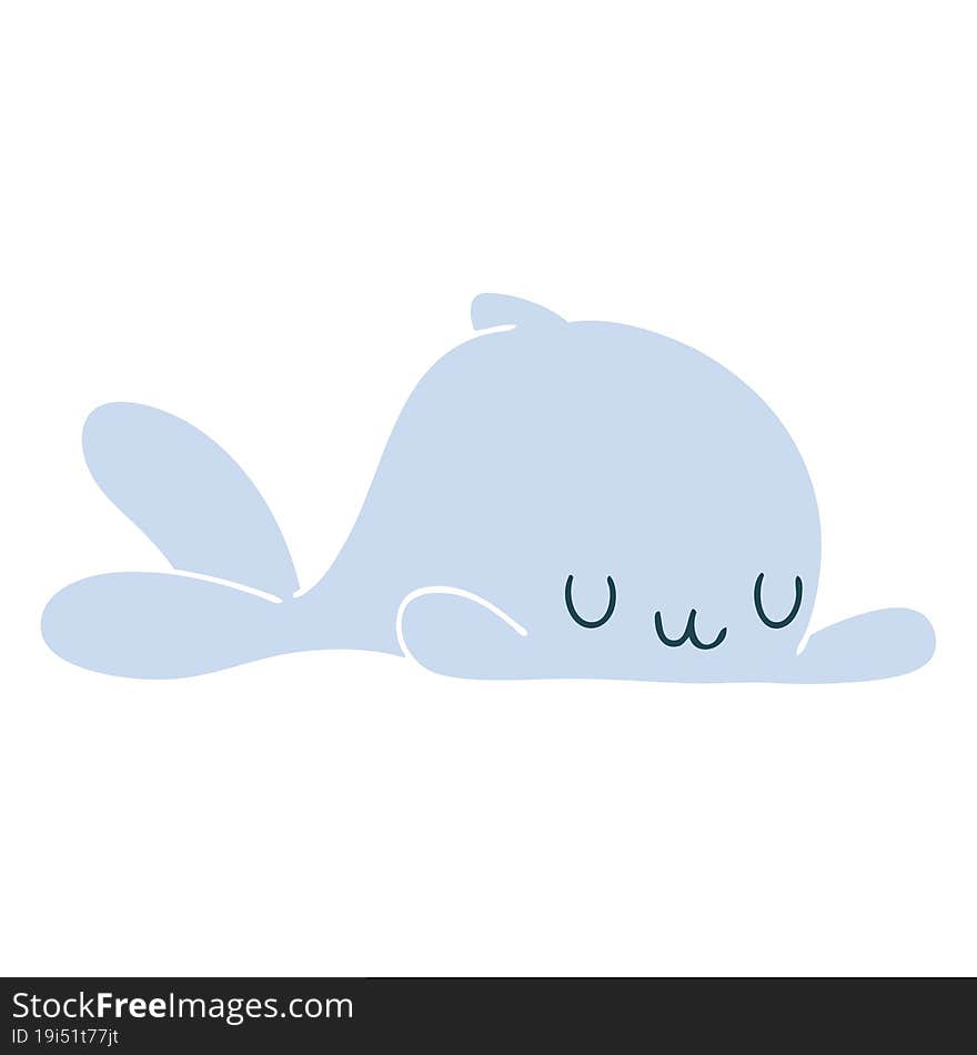 hand drawn quirky cartoon whale. hand drawn quirky cartoon whale