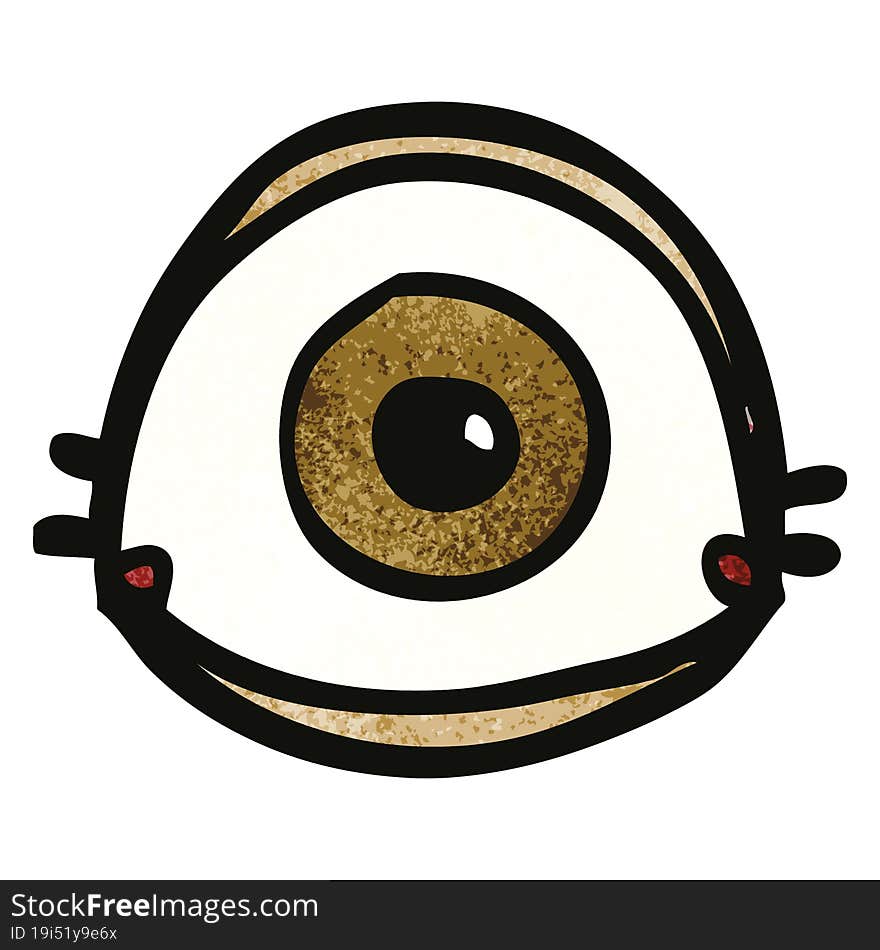 cartoon doodle brown eye