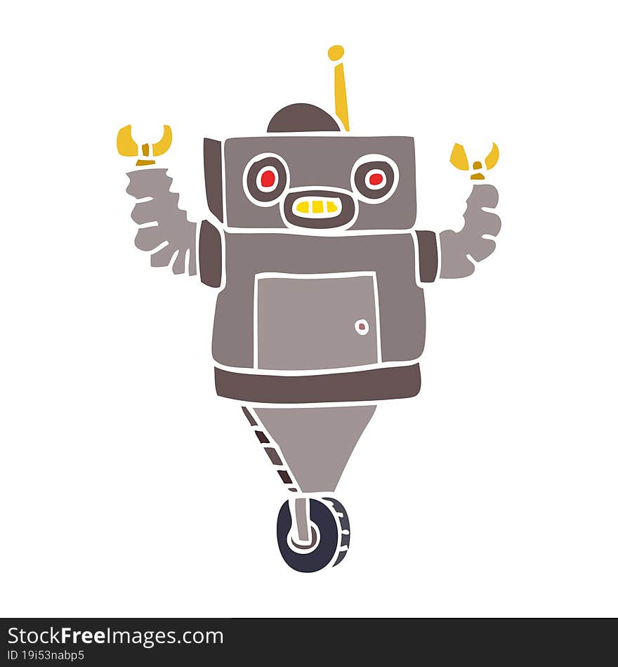 cartoon doodle robot