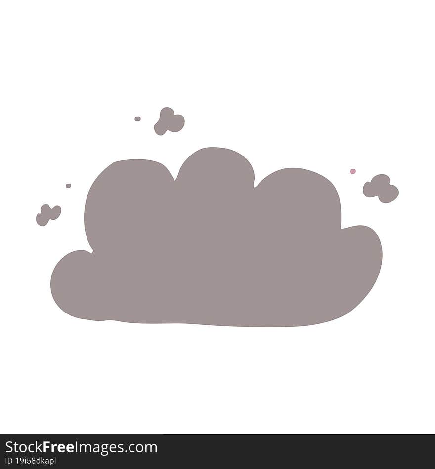 Cartoon Doodle Storm Cloud