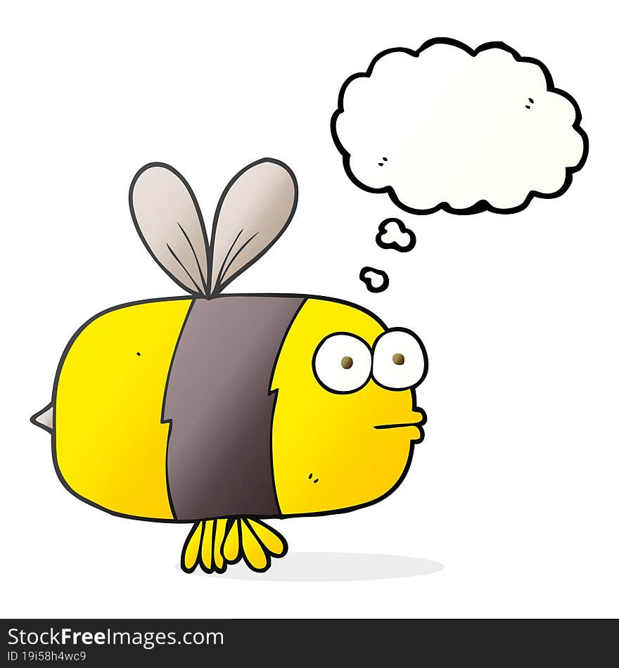 thought bubble cartoon bee