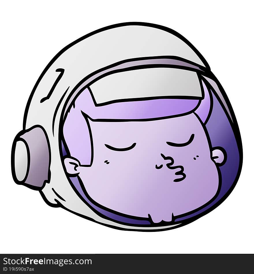 cartoon astronaut face. cartoon astronaut face