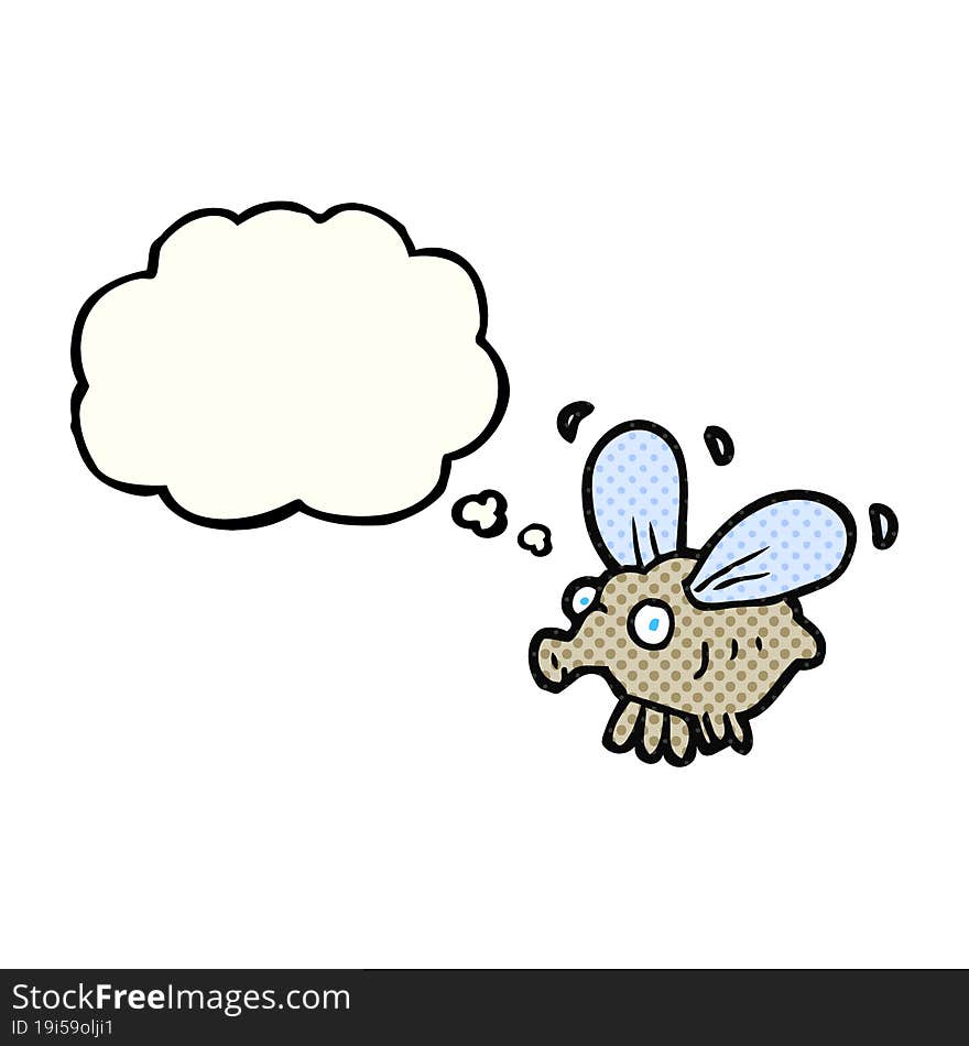 thought bubble cartoon fly