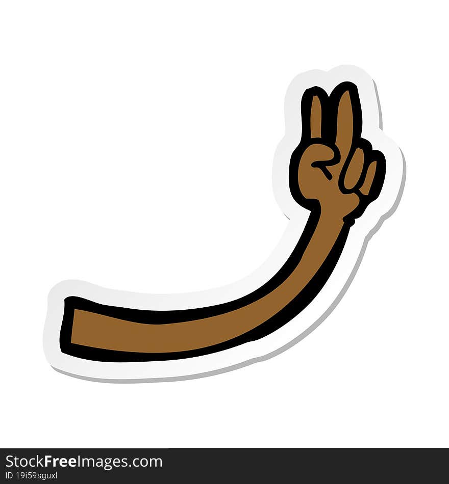 Sticker Of A Cartoon Arm