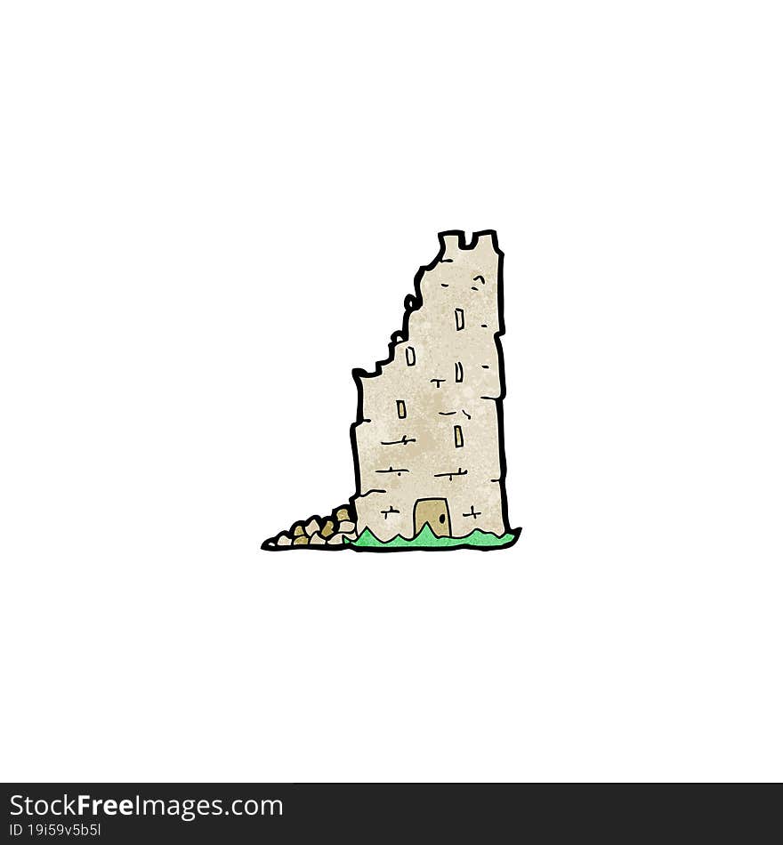 cartoon old castle tower