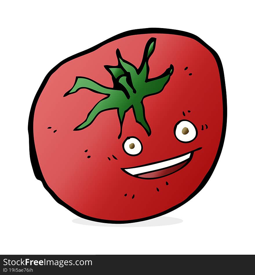 Cartoon Happy Tomato