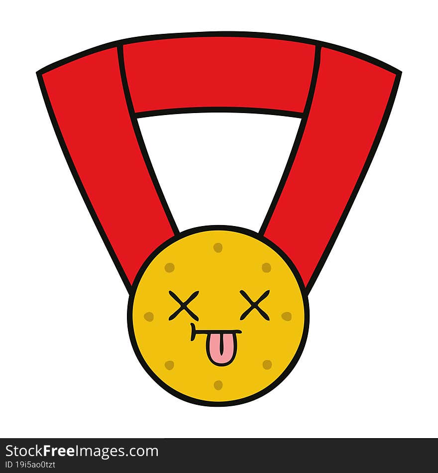 cute cartoon gold medal