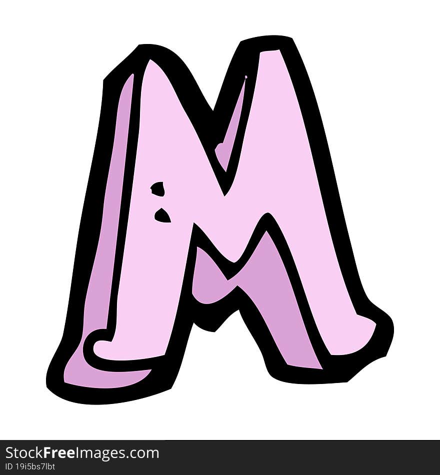 cartoon letter M