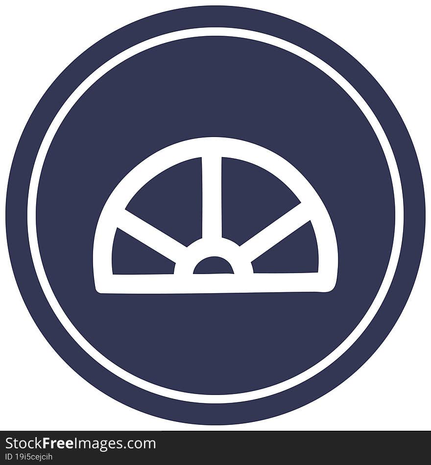 protractor math equipment circular icon