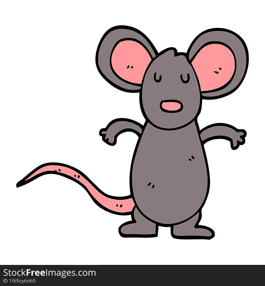 cartoon doodle mouse rat