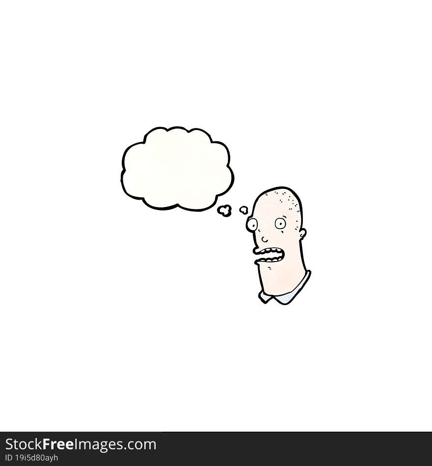 bald man with thought bubble