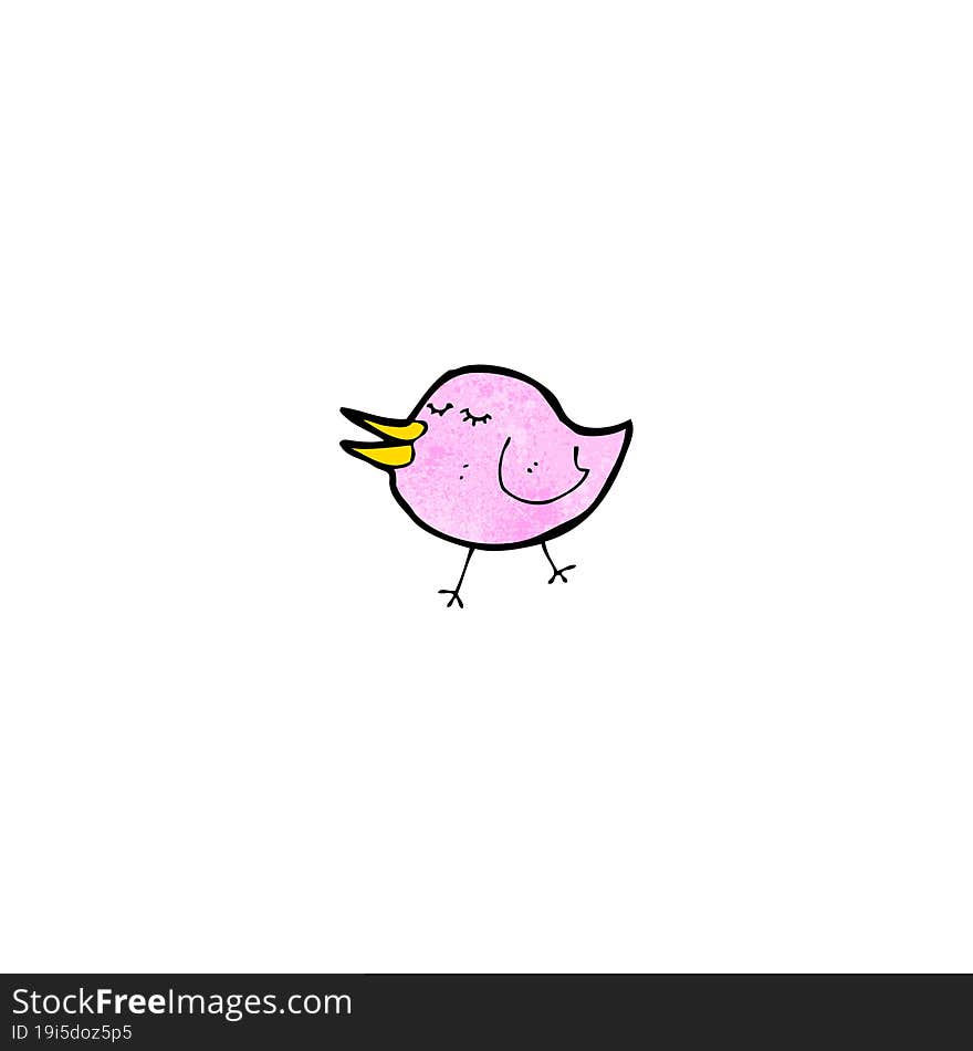 funny little bird cartoon