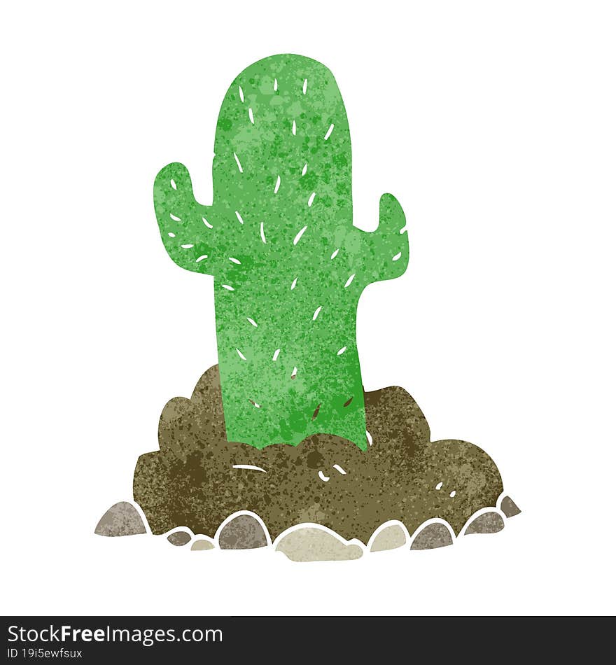 retro cartoon cactus