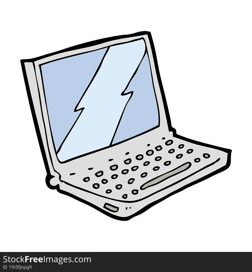 Cartoon Laptop Computer