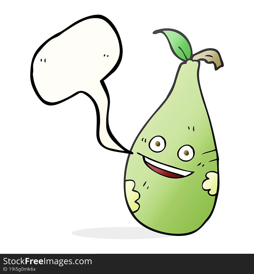 speech bubble cartoon pear