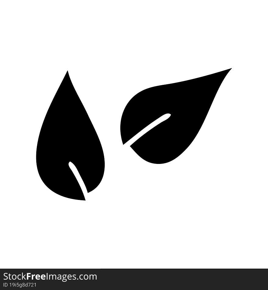 flat symbol leaves