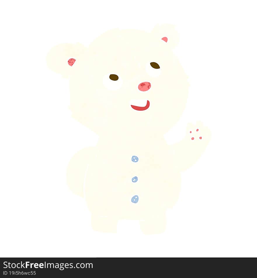 Cartoon Cute Polar Bear Cub