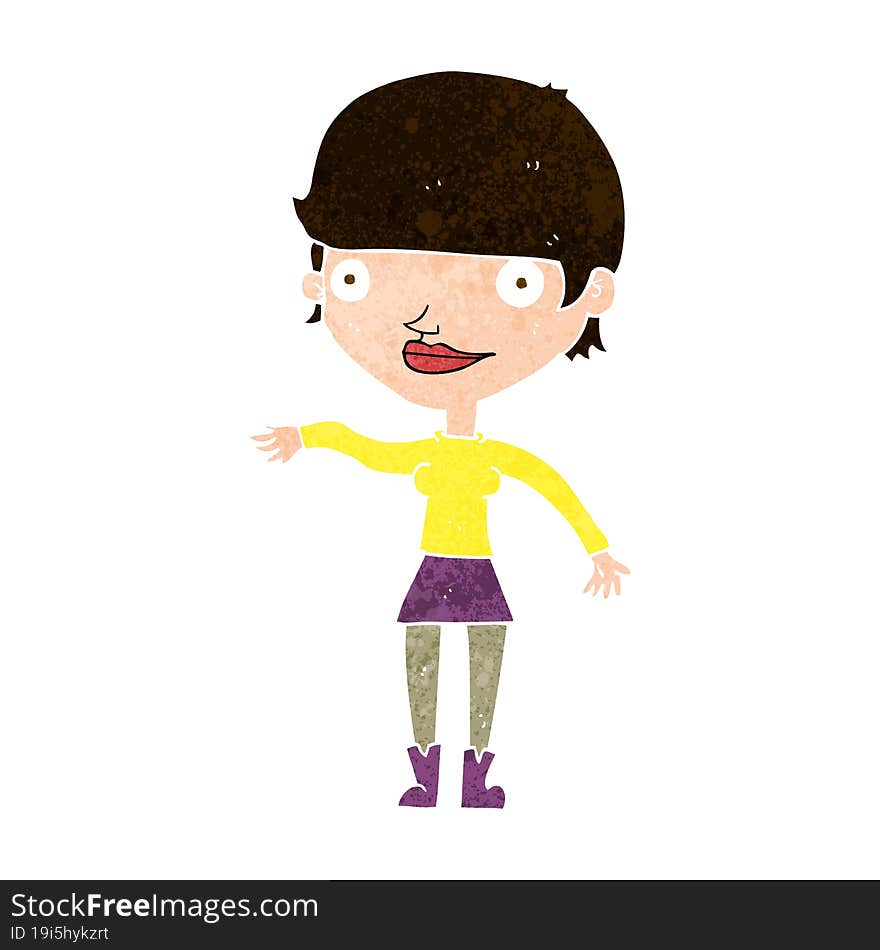 Cartoon Happy Woman