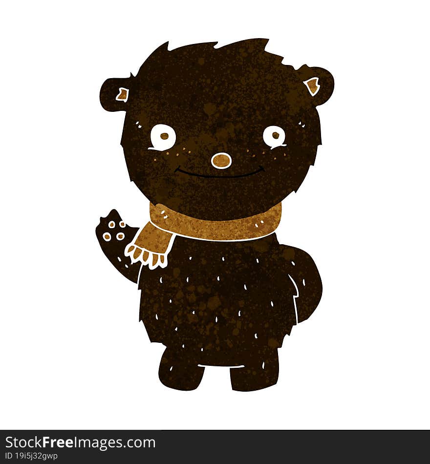 cartoon cute black bear