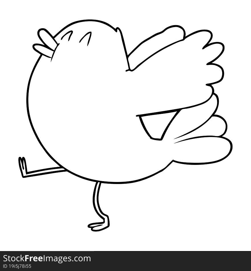 cartoon flapping bird. cartoon flapping bird