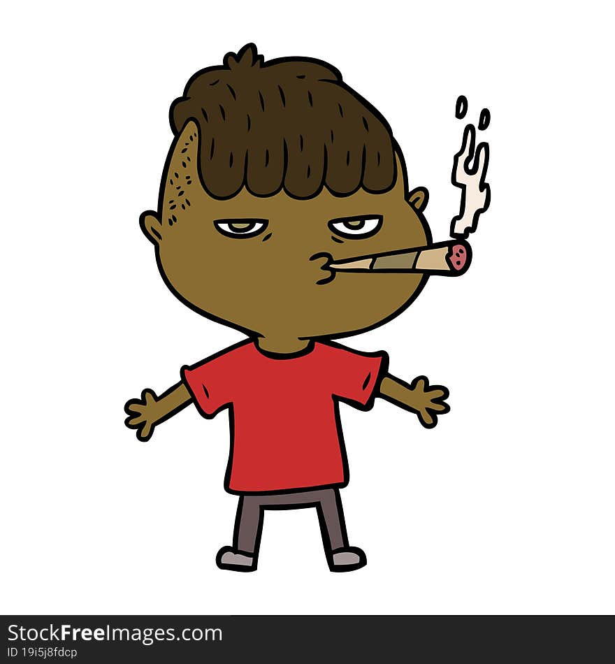 cartoon man smoking. cartoon man smoking