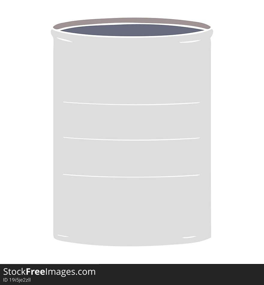 flat color style cartoon oil drum