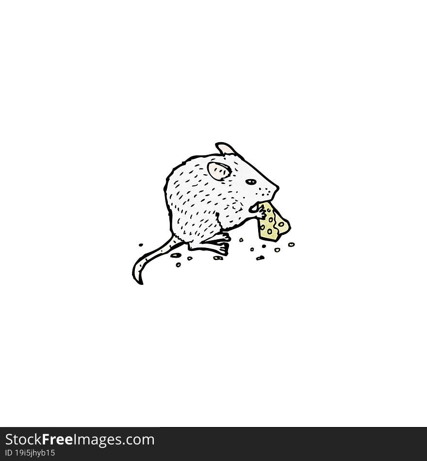 Mouse And Cheese Illustration