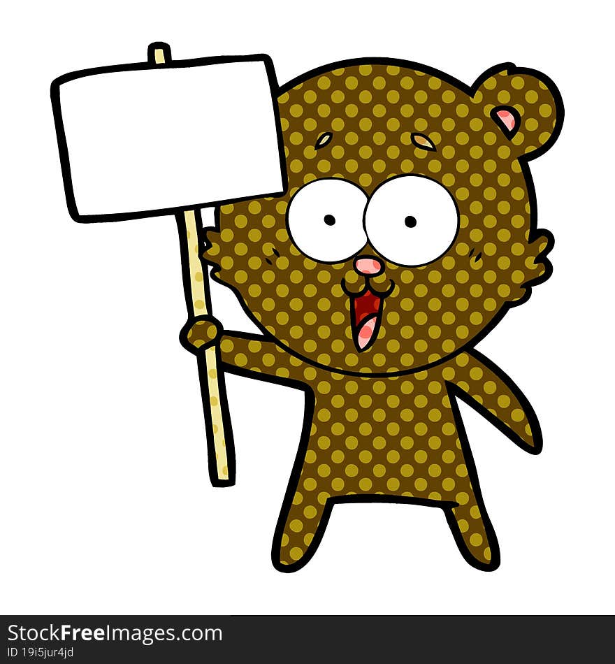 laughing teddy  bear cartoon. laughing teddy  bear cartoon