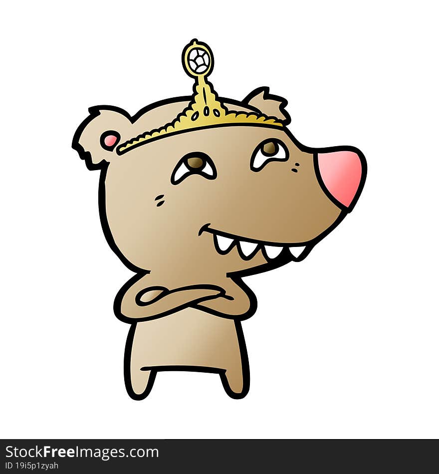 cartoon bear showing teeth. cartoon bear showing teeth