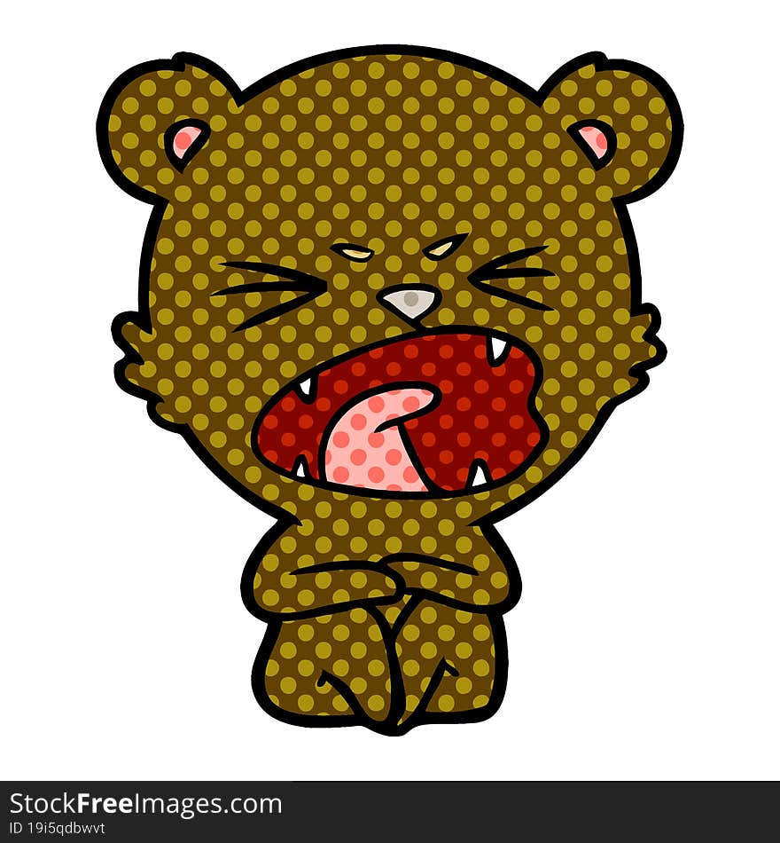 angry cartoon bear. angry cartoon bear