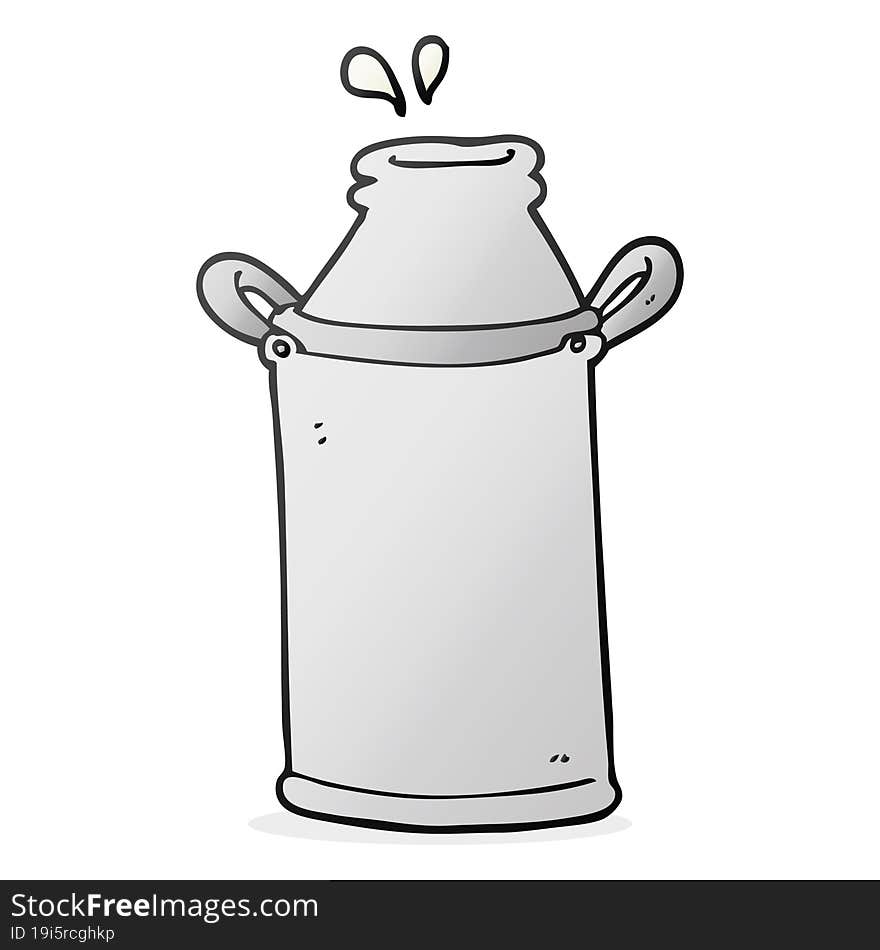 freehand drawn cartoon milk barrel