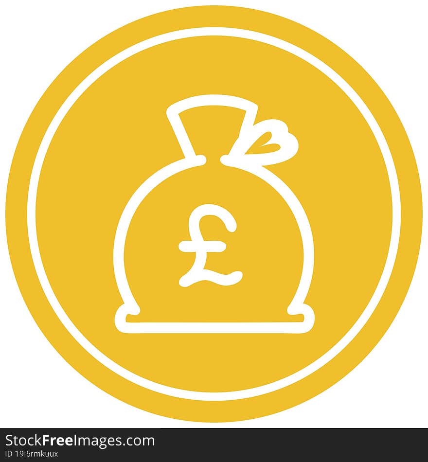 Money Sack Circular Icon