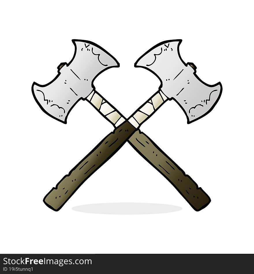 Cartoon Crossed Axes