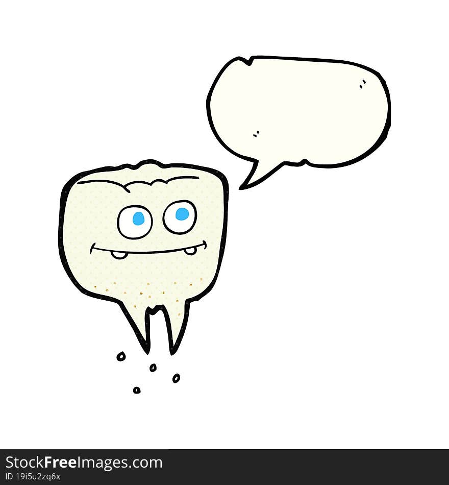 comic book speech bubble cartoon tooth