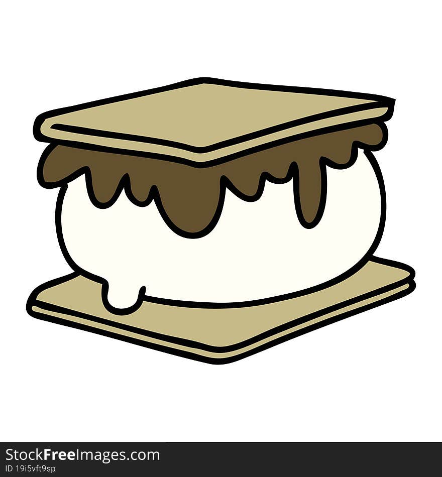 cartoon of a marshmallow smore