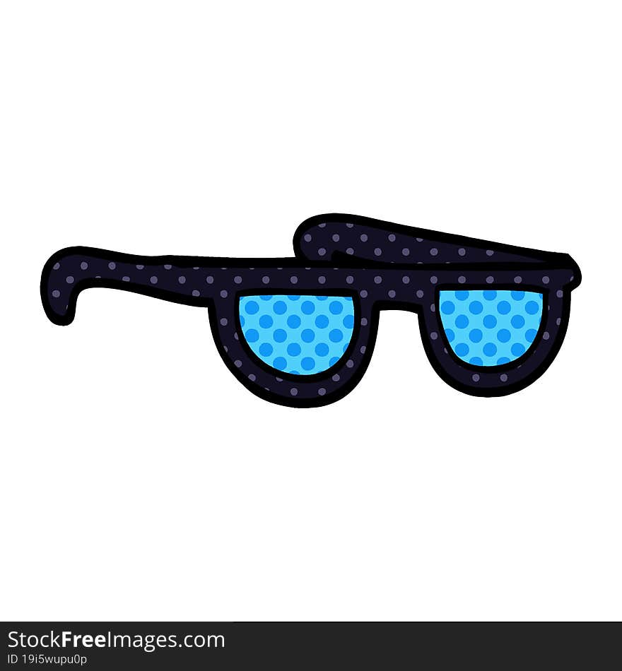 cartoon doodle sunglasses