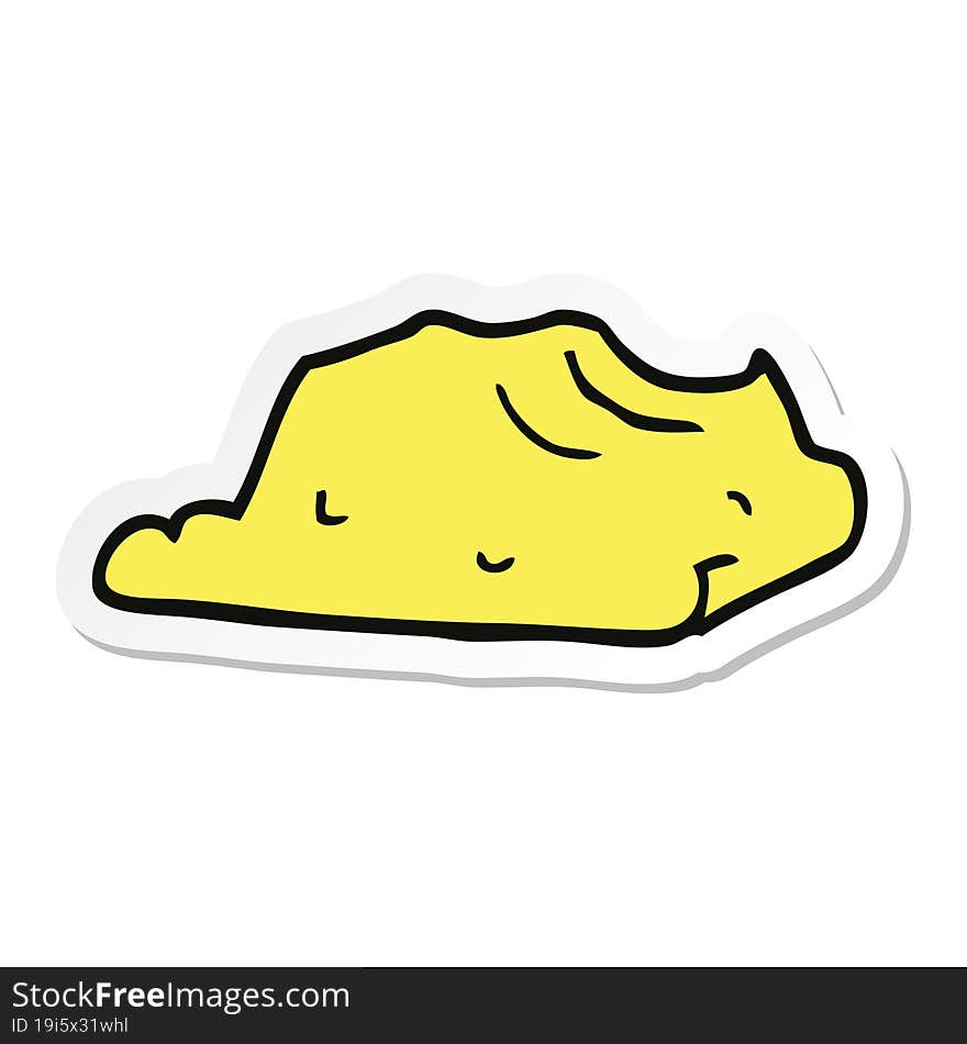 Sticker Of A Cartoon Butter