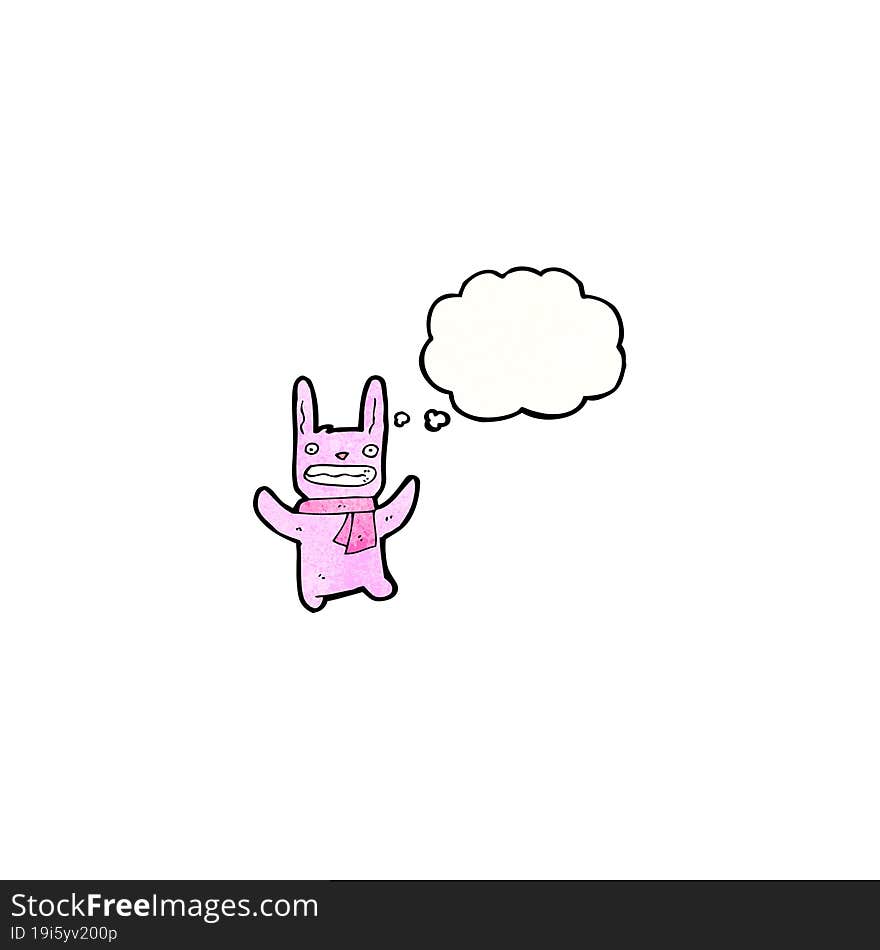 Cartoon Crazy Pink Rabbit