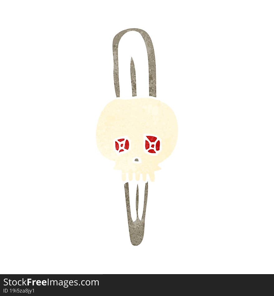 Retro Cartoon Skull Hairclip