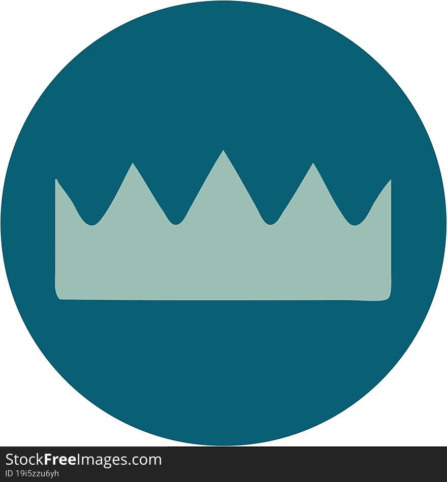 iconic tattoo style image of a crown. iconic tattoo style image of a crown