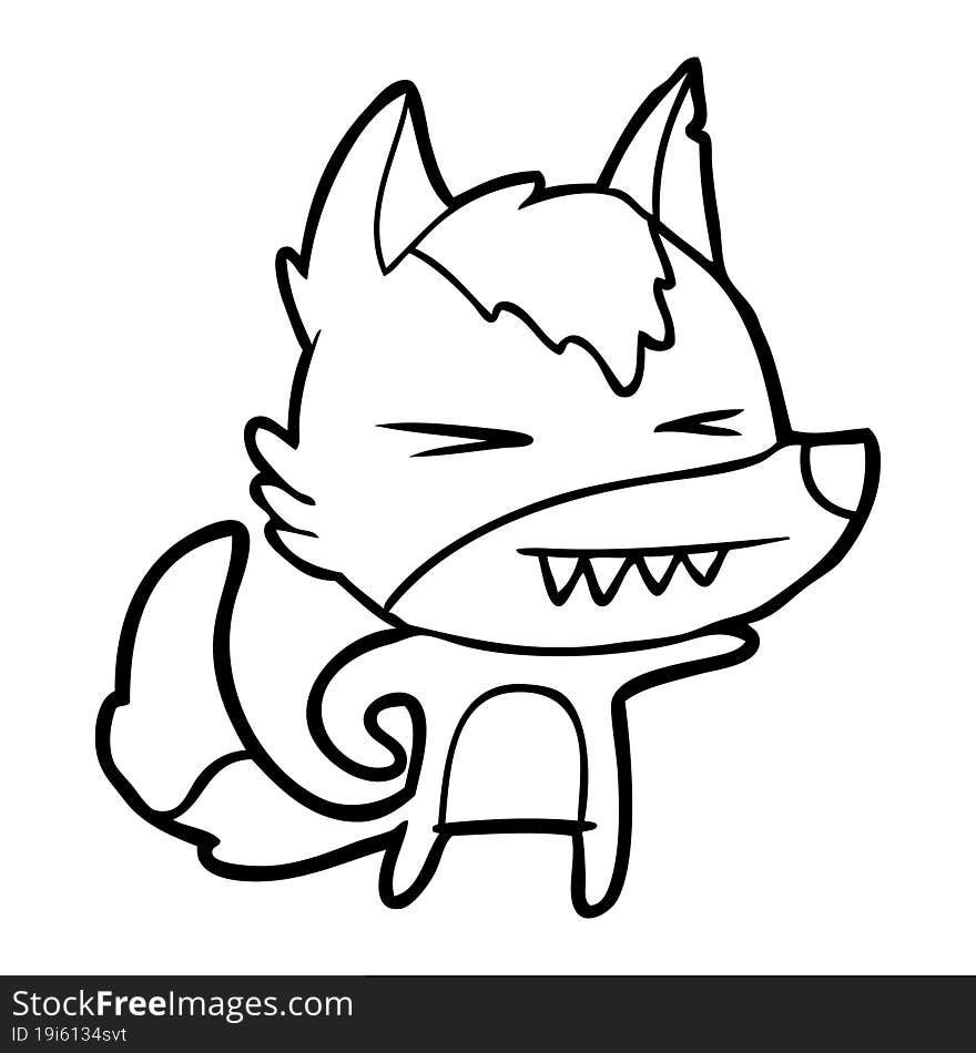 angry wolf cartoon. angry wolf cartoon