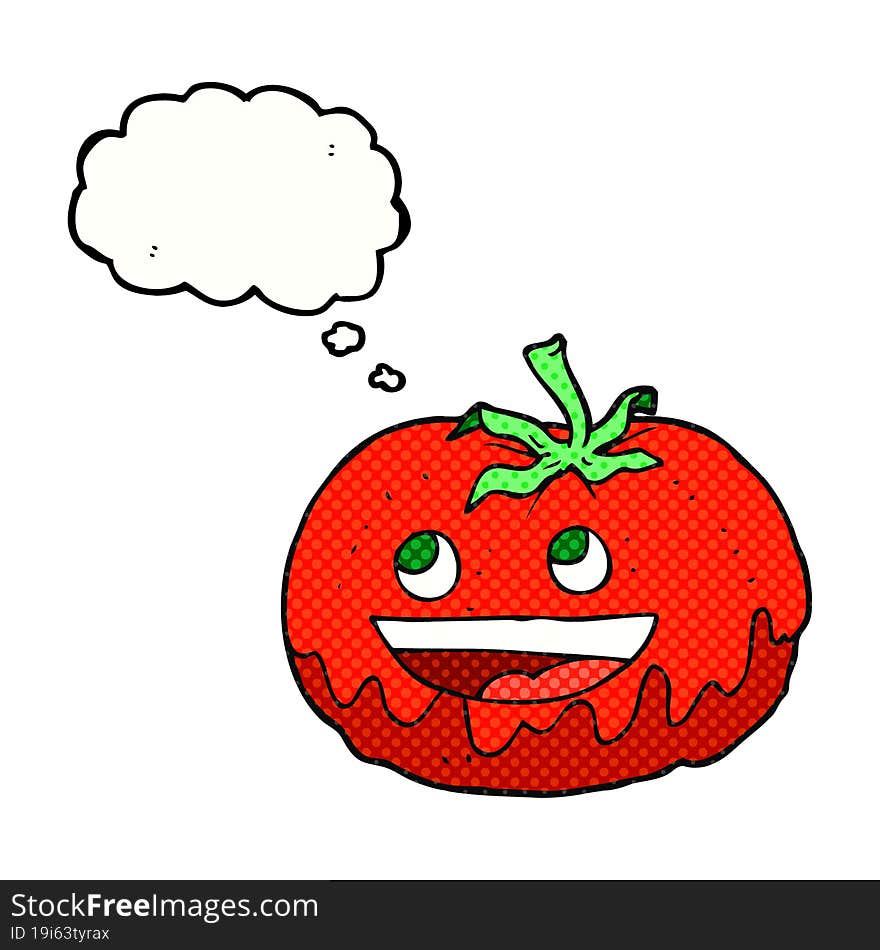 thought bubble cartoon tomato