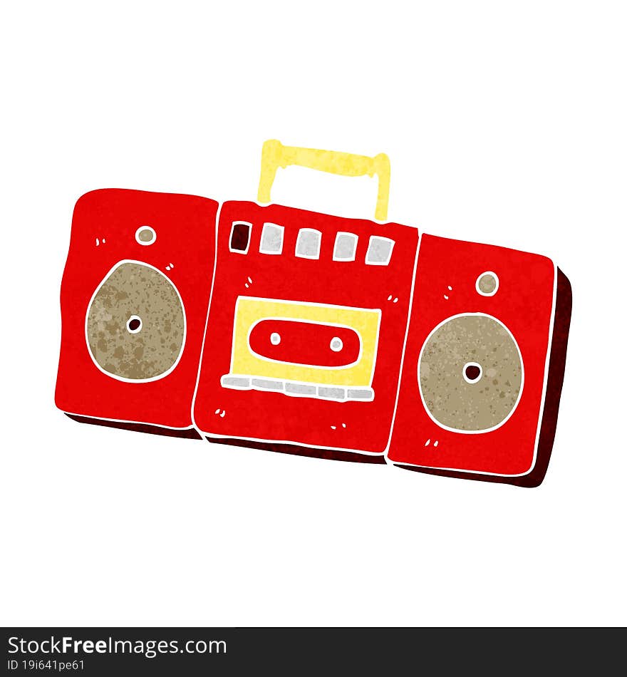 cartoon radio cassette player