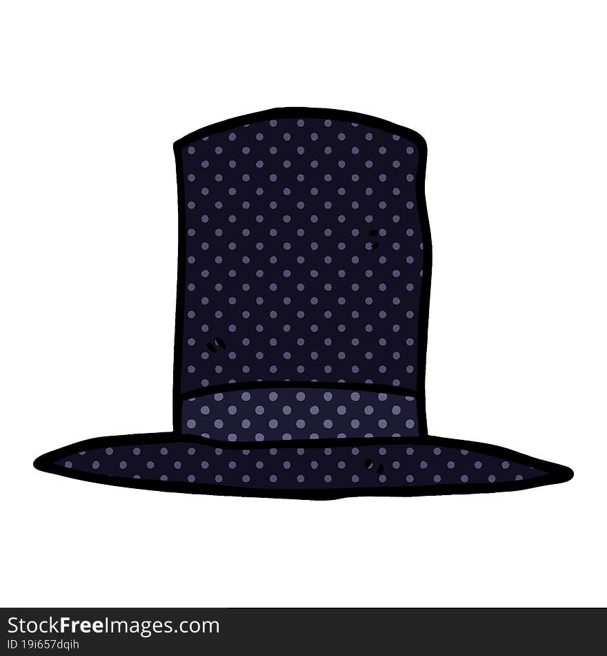 cartoon doodle top hat