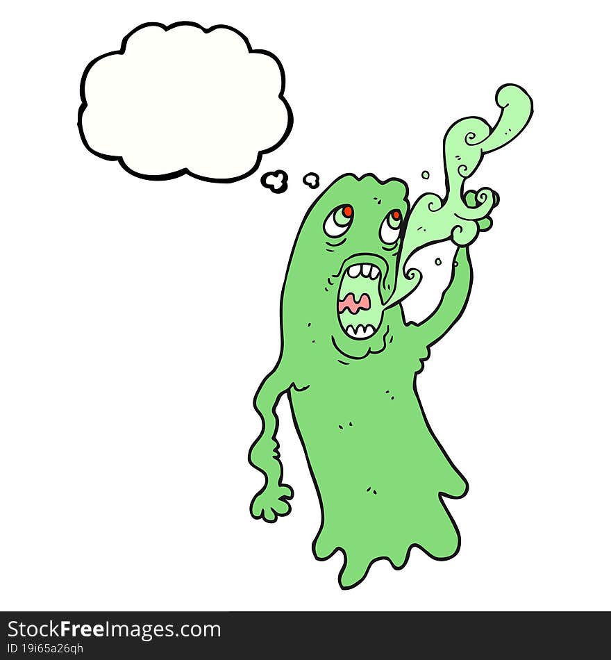 thought bubble cartoon ghost