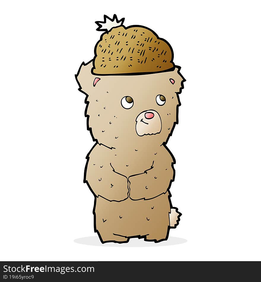 cartoon bear in hat