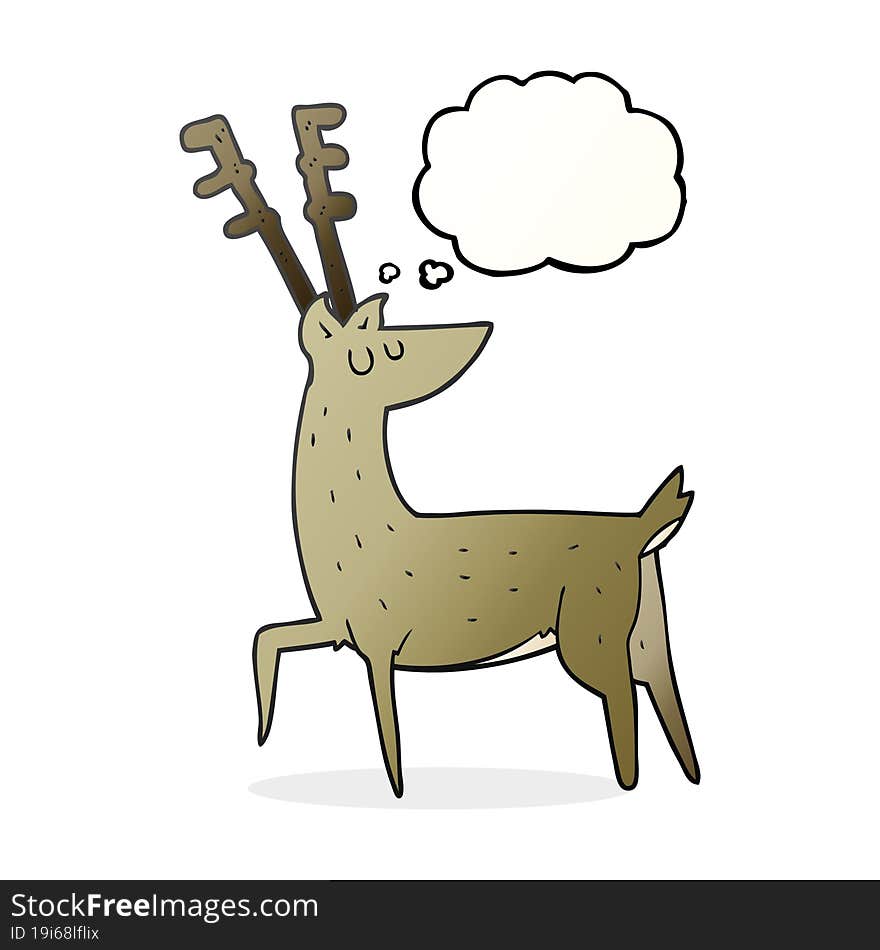 thought bubble cartoon stag